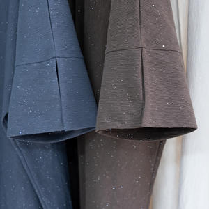 Abaya Hiver Plissée Scintillante Luxe Dubaï Épaisse en Crêpe, Cardigan Ouvert Brillant et É<span class=keywords><strong>l</strong></span>égant Style Turque - Product Image 5