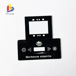 Customized home appliance black glass silk screen printing panel Electrical panel low radiation tempered glass