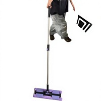 Serpillère plate en microfibre pour le nettoyage domestique, tête pivotante à 360 degrés, design fin, permet d'atteindre sous les canapés et les armoires, serpillère humide et sèche