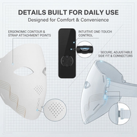 Masque facial LED continu et pulsé avec sources de lumière multi-longueurs d'onde pour les soins de beauté