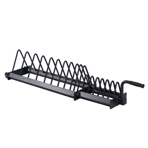 Estante de placa de parachoques de Metal Tellus Fitness, almacenamiento de suelo de disco de peso, barra de gimnasio y soporte <span class=keywords><strong>para</strong></span> Mancuernas, bancos y bastidores de gimnasio - Product Image 4