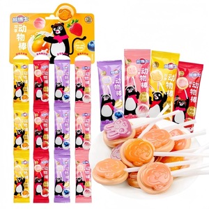 Piruletas Divertidas con Forma de Animales de Dibujos Animados, Caramelos Duros con Sabor a Frutas para Niños, <span class=keywords><strong>Bolsa</strong></span> de Sabores Mixtos de Doble Tono, Alta Calidad, Venta al por Mayor - Product Image 4