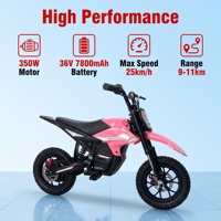 Moto électrique miniature pour enfants, alimentée par batterie au lithium 36V350W, tout-terrain