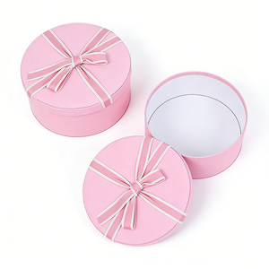 Cajas de Regalo Rígidas de Cartón con Tapa y Base Redondas, Personalizadas con Logotipo, para Cumpleaños, San Valentín, Bodas - Product Image 5