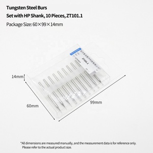 10 chiếc dụng cụ mài sứ răng bằng thép vonfram cacbua, khắc tinh xảo, bộ dụng cụ HP - Product Image 3