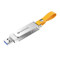 Flashdisk Logam KODAK Asli K133 USB3.1 Memory Stick 128gb USB Flash Drive Gantungan Kunci Logam