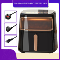 Friteuse à air multifonctionnelle avec écran LCD, capacité de 6,5 L, en plastique, pour usage domestique, avec protection contre la surchauffe