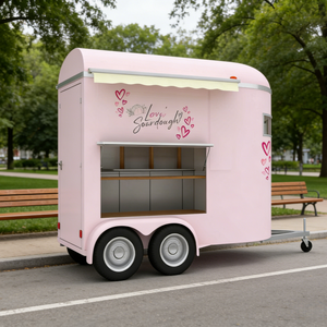 Camion de café mobile, <span class=keywords><strong>remorque</strong></span> vintage pour chevaux, camion de restauration de rue, <span class=keywords><strong>remorque</strong></span> de concession, chariots à jus, stand à hot-dogs, <span class=keywords><strong>remorque</strong></span> pour chevaux - Product Image 1