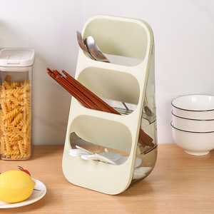 Organisateur de cosmétiques à trois niveaux avec compartiments pour pinceaux de maquillage, éponges et produits de soin de la peau, rangement de bureau rose - Product Image 3