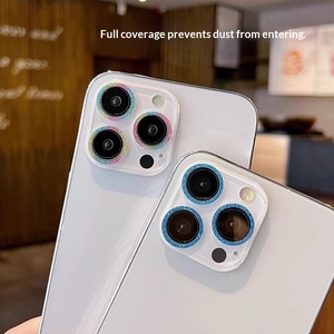Protector de Cámara de Cobertura Total, Protector de Lente de Cámara de Vidrio Templado con Brillantina para iPhone 16 <span class=keywords><strong>Pro</strong></span> <span class=keywords><strong>Max</strong></span>, 16, 15 Plus, 14 <span class=keywords><strong>Pro</strong></span> - Product Image 2