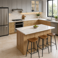 Gabinetes de Cocina Estilo Shaker Directo de Fábrica para Proyectos Residenciales a Granel, Mayoristas de Gabinetes y Suministro para Viviendas Multifamiliares