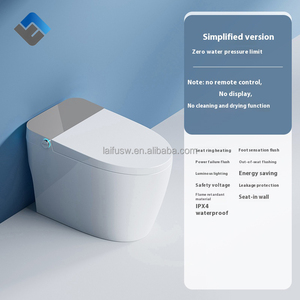 Điều khiển từ xa Bát tròn ánh sáng ban đêm nhà vệ sinh với chỗ ngồi sưởi ấm P-trap thoát nước tính năng tiên tiến bao gồm - Product Image 5