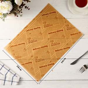 Wholesale Custom Food Grade Grease Proof Kraft Brown Sandwich Packaging <b>Paper</b> and <b>Burger</b> <b>Wrapping</b> <b>Paper</b> - Product Image 2