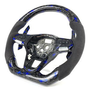 Pour Volkswagen <span class=keywords><strong>Golf</strong></span> MK8 Tiguan 2020 <span class=keywords><strong>2021</strong></span> 2022 2023 2024 Volant sport amélioré en fibre de carbone forgée Intérieur automobile - Product Image 1