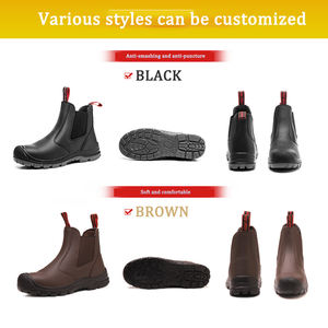 Botas de Seguridad JIANKUN para Hombre, de Cuero Genuino, Nubuck, Anti-Impactos/Antipinchazos, <span class=keywords><strong>Impermeables</strong></span>, con Puntera de Acero, de Piel Vacuna, para Trabajo, Invierno - Product Image 2