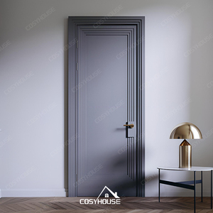 Puerta interior <span class=keywords><strong>de</strong></span> madera maciza moderna personalizada <span class=keywords><strong>de</strong></span> Cosyhouse con <span class=keywords><strong>diseño</strong></span> empotrado y núcleo insonorizado para uso en dormitorio, baño y oficina - Product Image 4