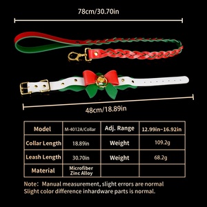 Collar de Cuero con Lazo Navideño FUNSM, Collar Sexy para Cosplay BDSM, Juego de Collares y Correa para Mujer, Accesorios de Bondage Fetiche - Product Image 6