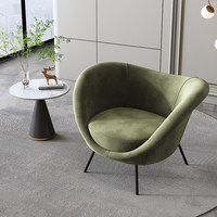 Fauteuil simple en métal de style nordique, chaise de loisirs et d'appoint créative pour appartement, chambre et balcon