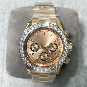 Custom High Quality Classic Luxury Stainless Steel Diamond Wristwatch Waterproof Automatic Sapphire Mechanical Brand <b>Watches</b> Men - Product Image 2