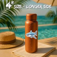 Pegatinas de Dibujos Animados DIY - Pegatinas Personalizadas de PVC Ecológicas e Impermeables, Diseños Blue Bull, Paul Et Shark, Gypsy, Formas Personalizadas, Acabado Brillante