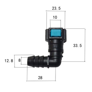 Airship 9.49 12X10 Bend Plastic Fuel <b>Quick</b> <b>Connector</b> Automotive Fuel Line Accessory - Product Image 1