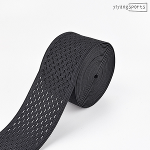 Stock buen precio 50mm negro transparente tejido correas elásticas pantalones cortos de ciclismo malla poliéster cincha banda para moldeadores de cuerpo - Product Image 4