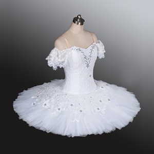 Tutú Profesional Cisne Blanco de 12 Capas de Tul Rígido, Tutú Clásico Tipo Pancake, Tutú de Ballet Blanco para Reina de las Nieves o Lago de los <span class=keywords><strong>Cisnes</strong></span>, Disfraz de Tutú para Adultos - Product Image 2