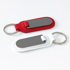 Factory Wholesale Custom Durable Eco-friendly PU Leather Keyring Key Holder Pendant Promotion Gift Blank Luxury Keychain Silk - Product Image 4