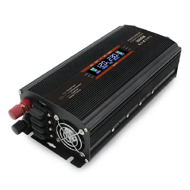 Inverter Daya 1500W/2000W/2600W /3000W, Inverter Daya Modifikasi Gelombang Sinus Tampilan LCD DC 12V Ke AC 220V Tenaga Surya 2 USB Mobil Transformer Konversi EU