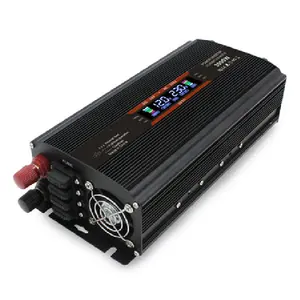 เครื่องแปลงไฟรถยนต์1500W/2000W/2600W /3000W,เครื่องแปลงซายน์เวฟจอแสดงผล LCD DC 12V เป็น AC 220V Solar 2 USB แปลงสภาพรถ EU