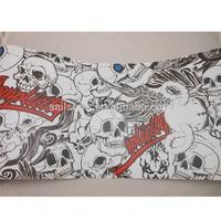 Vinilo Adhesivo para Automóviles con Diseño de Calavera en Blanco y Negro, Estilo Moderno y Genial