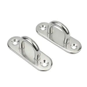 Stainless Steel U Hooks Pad Eye Plate Oval Eye Plate Deck Plates For Boats