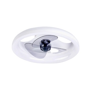 Ventilador de techo inteligente de 19.7 pulgadas con luz, 6 velocidades, 3 colores, control remoto, temporizador, para sala de estar y dormitorio, con ventilador y luz LED - Product Image 1