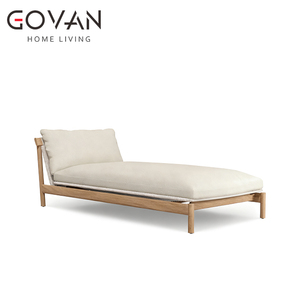 Chaise longue en teck massif nordique pour l'extérieur, style moderne minimaliste, pour hôtel, <span class=keywords><strong>piscine</strong></span>, plage, dimensions personnalisables - Product Image 1