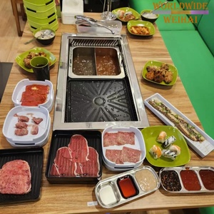 <span class=keywords><strong>Prix</strong></span> de gros Grils de <span class=keywords><strong>barbecue</strong></span> pour restaurant intérieur <span class=keywords><strong>Table</strong></span> de pot chaud pour <span class=keywords><strong>barbecue</strong></span> sans fumée de style <span class=keywords><strong>coréen</strong></span> fabriquée avec des caractéristiques intégrées - Product Image 1