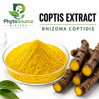 Extrait de Coptis Chinensis en poudre, Berbérine 20%, qualité alimentaire, supplément d'extrait végétal, matière première, contenant en verre/bouteille
