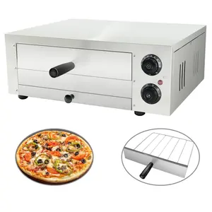 Oven roti listrik stainless steel, pembuat pizza elektrik multi-fungsi, oven listrik komersial untuk restoran pizza baker 16 inci