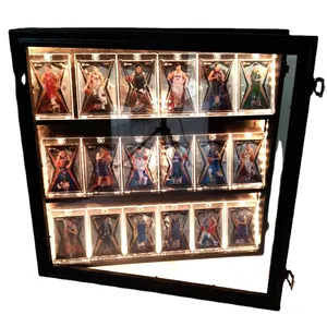 Trading Card Storage Box Baseball And Sports Display Case With Uv Protection Lighted Strip Not Included Card