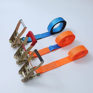 <span class=keywords><strong>Sangle</strong></span> à <span class=keywords><strong>cliquet</strong></span> inversée Vineet <span class=keywords><strong>12M</strong></span> Ergo 5T 5000kg certifiée GS 50mm avec double crochet en J en polyester pour fixation de cargaison robuste - Product Image 3