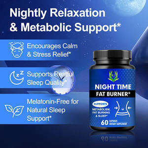 Capsules brûle-graisses nocturnes OEM, formule puissante pour brûler les graisses avec de la vitamine D, favorise une qualité de sommeil réparatrice - Product Image 3