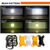 5 pouces LED Work Pod Lights Dual Color 48W Combo Beam Multiple Lenses 24V LED Driving Light for Truck Tractor
