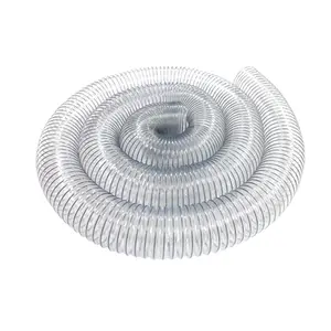 PVC Transparent Steel Pipe Wire Air Dust PVC Transparent Steel Spiral Dust Hose Air Dust PVC Suction Pipe