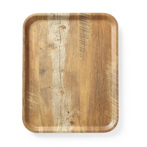Vassoio di Servizio in Melamina Effetto Legno AmerBox 330x430mm, Design Elegante per Uso Domestico o Commerciale - Product Image 1