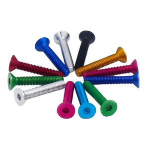 Viti a <span class=keywords><strong>testa</strong></span> <span class=keywords><strong>svasata</strong></span> esagonale <span class=keywords><strong>M5</strong></span> M6, anodizzate nere, blu, rosse, verdi, bulloni in alluminio colorati per auto RC - Product Image 4