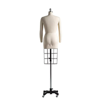 Vente chaude Réglable Tailleur Mannequin Femme Couture Robe Maker Demi-Corps Mannequin Avec Roues