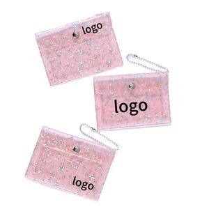 Monedero de PVC transparente con estrella, personalizado con logo impreso, en stock, creativo, portátil, con cadena, para colgar, regalo para chicas, almacenamiento. - Product Image 1