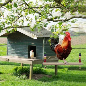 Columpios para Aves de Corral, Gallinas, Loros, con Juguetes de Madera Natural Coloridos para Pollos, Campanas Colgantes, Columpio para Pollos - Product Image 4