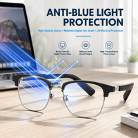 Lunettes Audio Intelligentes 5.0 Double Caméra Stéréo à Oreille Ouverte 360 Degrés Lecteur de Musique Appel Mains Libres Chargement Type-C
