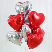 Décorations de mariage Filles Cadeaux Ballon Fournitures de Valentine Jour 18 pouces Rouge Or Rose Amour Coeur Forme Feuille Ballons