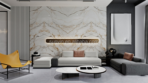 Tấm Đá Nhân Tạo Đồ Nội Thất Bằng Gốm Đánh Bóng Màu Xanh Lá Cây Màu Xanh Đen Nâu Ý Kích Thước Lớn Gạch Lát Sàn Bằng Đá Cẩm Thạch Màu Trắng Sứ - Product Image 6